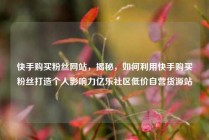 快手购买粉丝网站，揭秘，如何利用快手购买粉丝打造个人影响力亿乐社区低价自营货源站