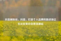 抖音刷粉丝，抖音，打造个人品牌的新战场亿乐社区低价自营货源站