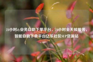 24小时dy业务自助下单平台，24小时全天候服务，智能自助下单平台亿乐社区SUP货源站