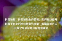 抖音粉丝，抖音粉丝业务套餐，如何有效提升抖音平台上的粉丝数量与质量—数据分析方法分享亿乐社区低价自营货源站