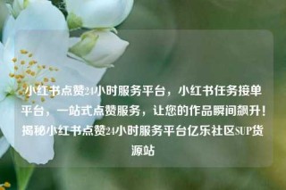 小红书点赞24小时服务平台，小红书任务接单平台，一站式点赞服务，让您的作品瞬间飙升！揭秘小红书点赞24小时服务平台亿乐社区SUP货源站