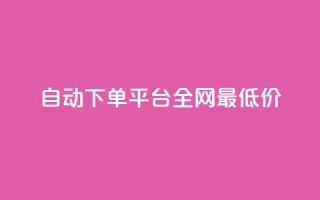自动下单平台全网最低价,qq小号批发卡网 - 业务网站购买 - 抖音平台充值入口
