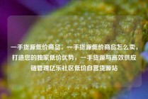 一手货源低价商品，一手货源低价商品怎么卖，打造您的独家低价优势，一手货源与高效供应链管理亿乐社区低价自营货源站